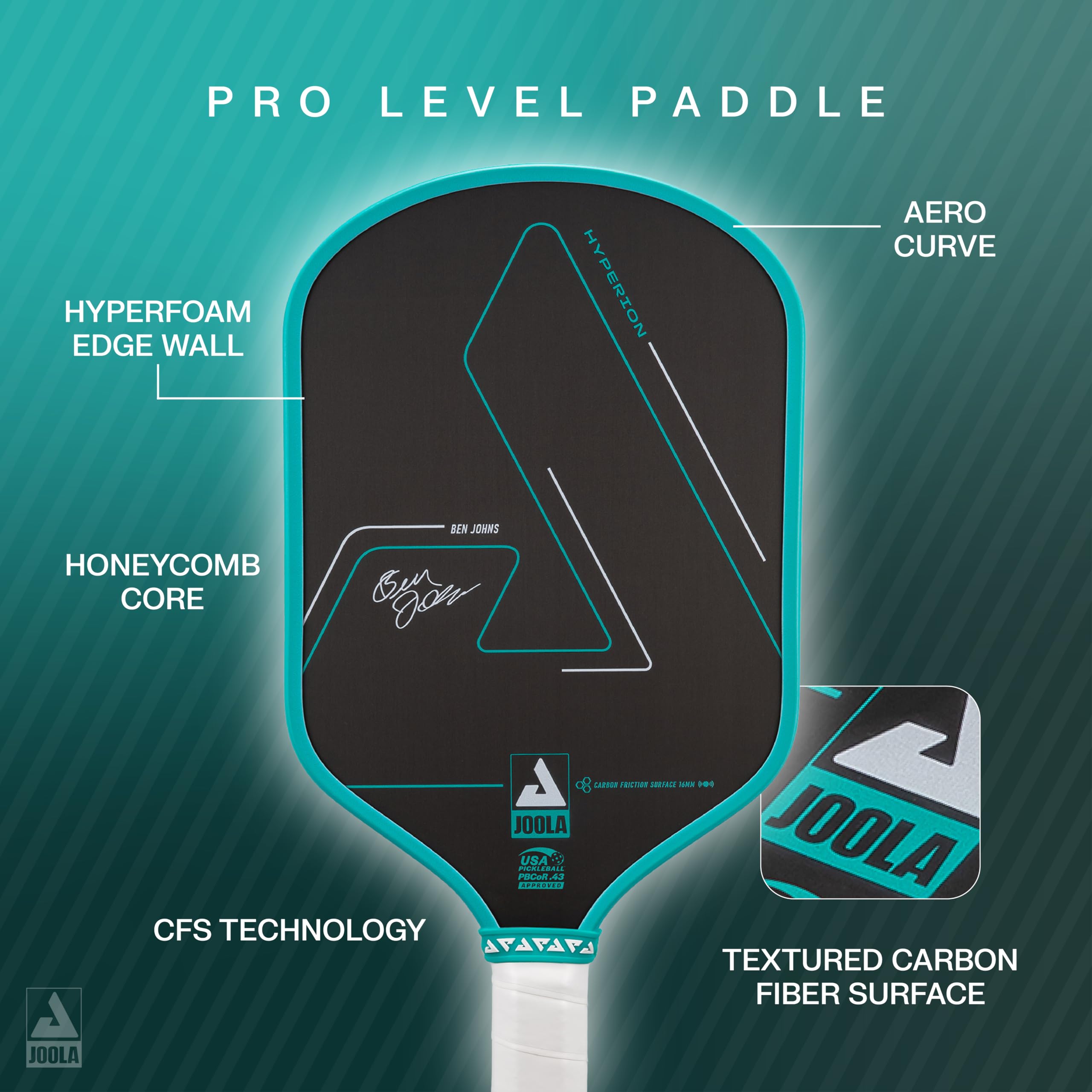 Amazon.com : JOOLA Ben Johns Hyperion CFS Pickleball Paddle